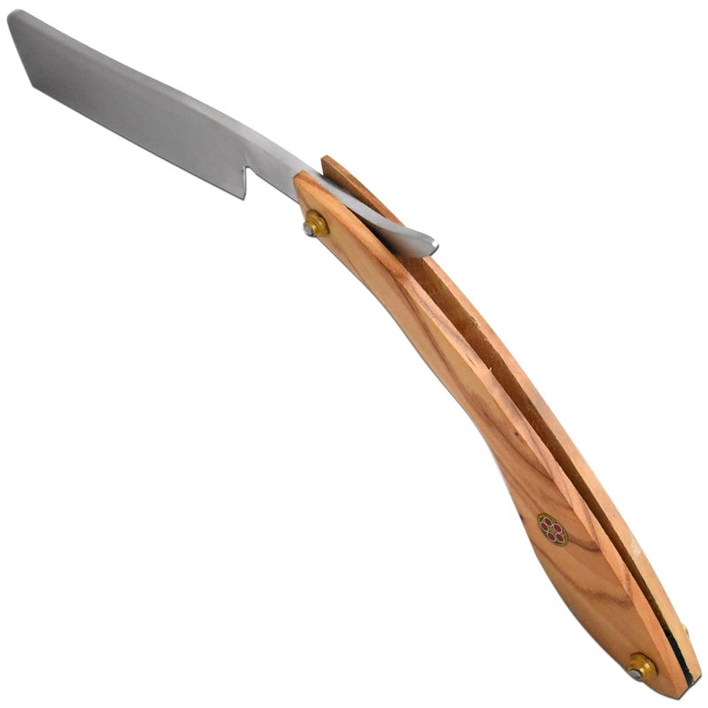 Old Ram Straight Razor | Straight Edge-Razor Wood Handle- Sharp | High Hardness Stainless Steel Cutthroat Straight Edge Blade | Barber Razor (222) - Image 5